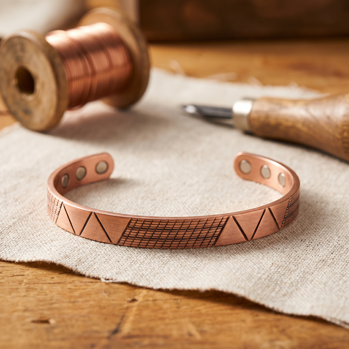 Harris' Crest Copper Bracelet