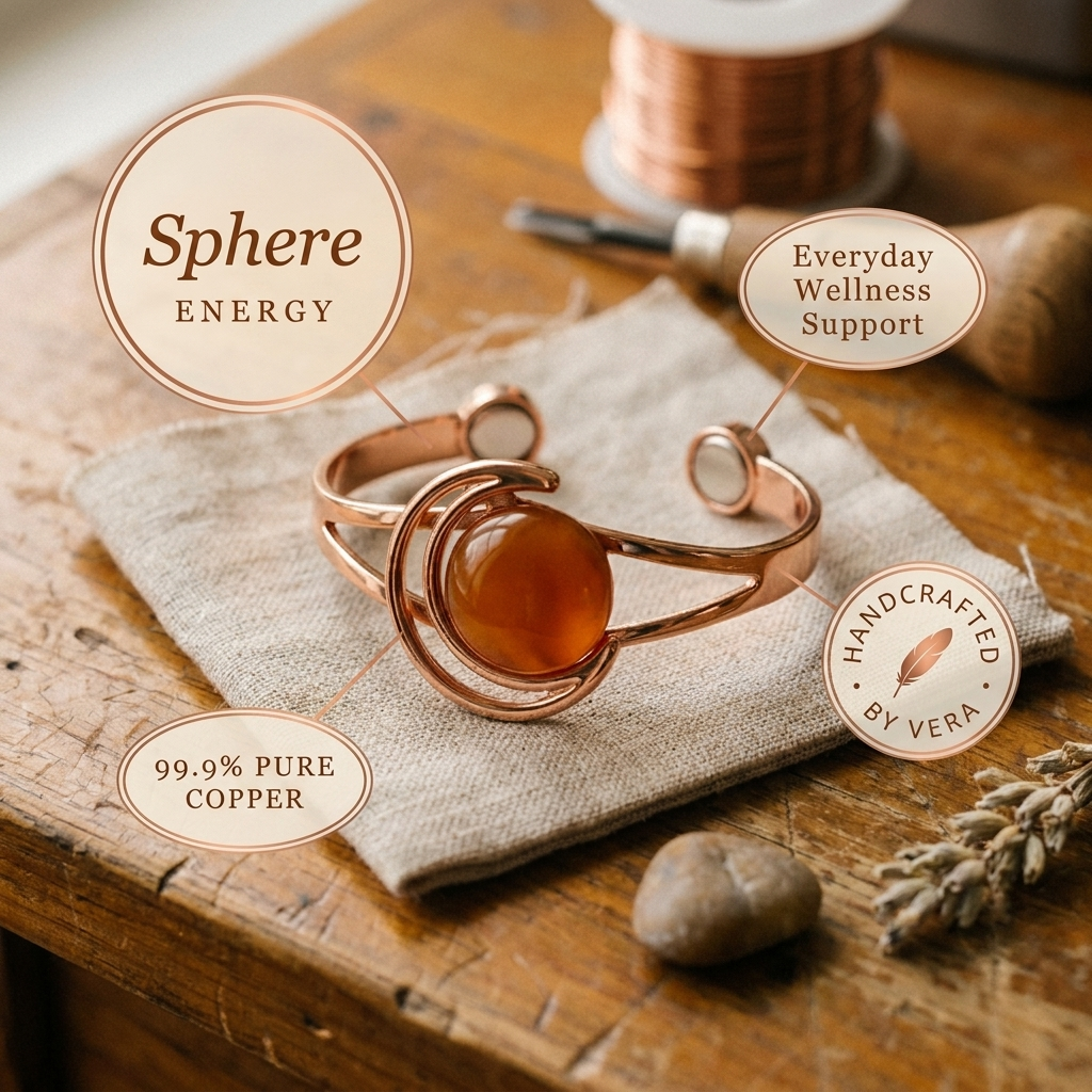 Harris' Sphere Orange Copper Bracelet