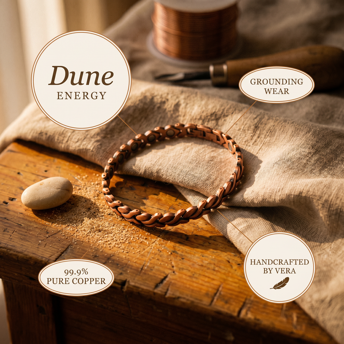 Harris' Dune Copper Anklet