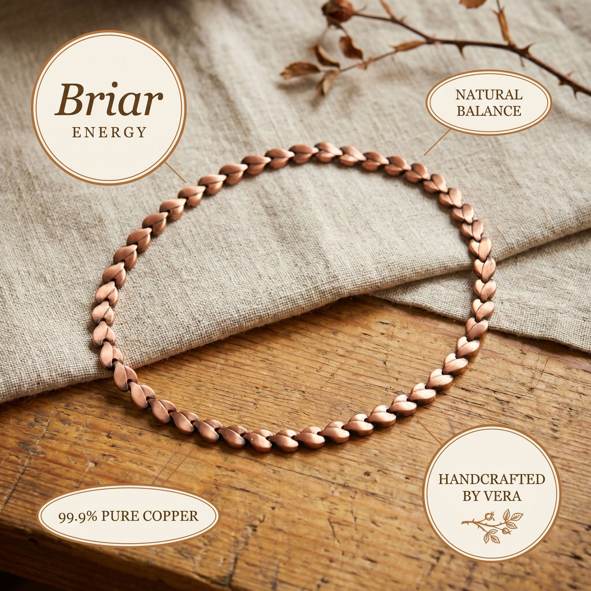Harris' Briar Copper Necklace