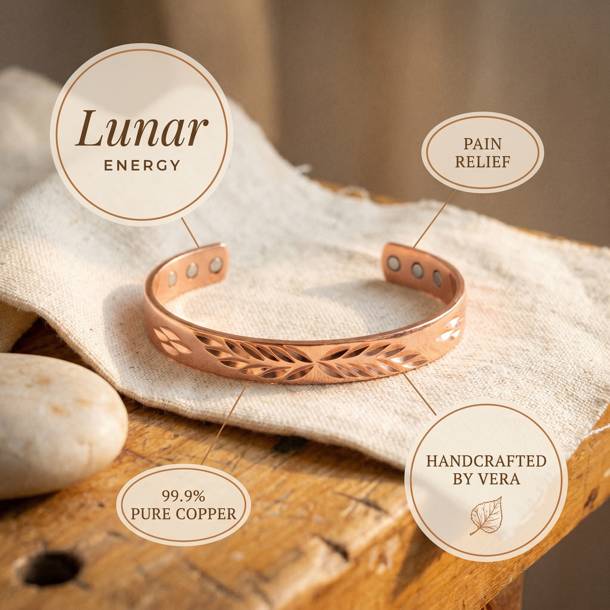 Harris' Lunar Copper Bracelet