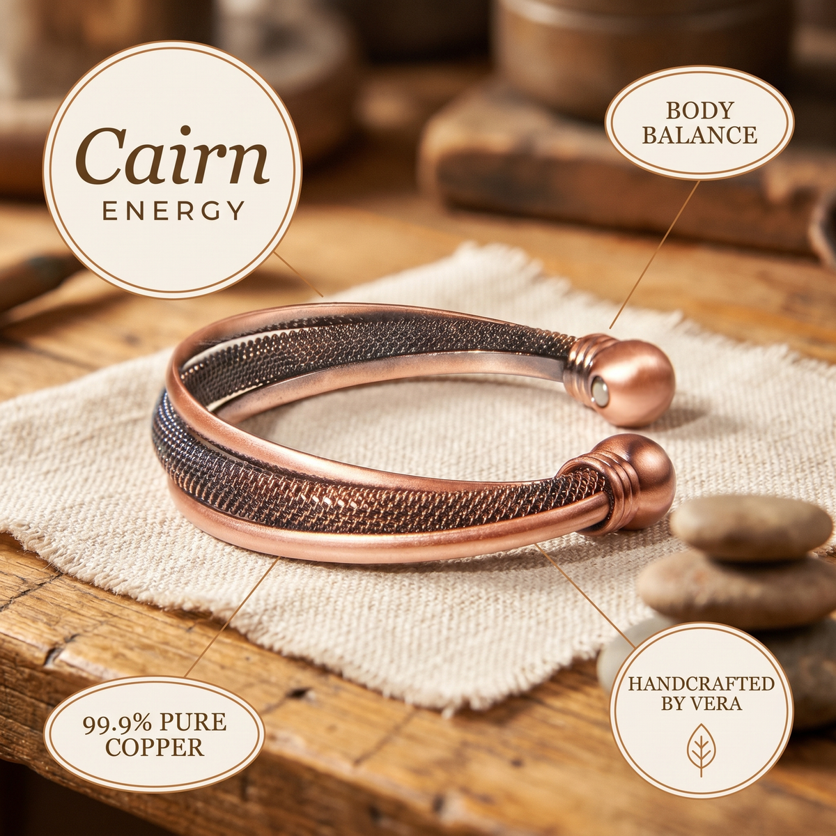 Harris' Cairn Copper Bracelet