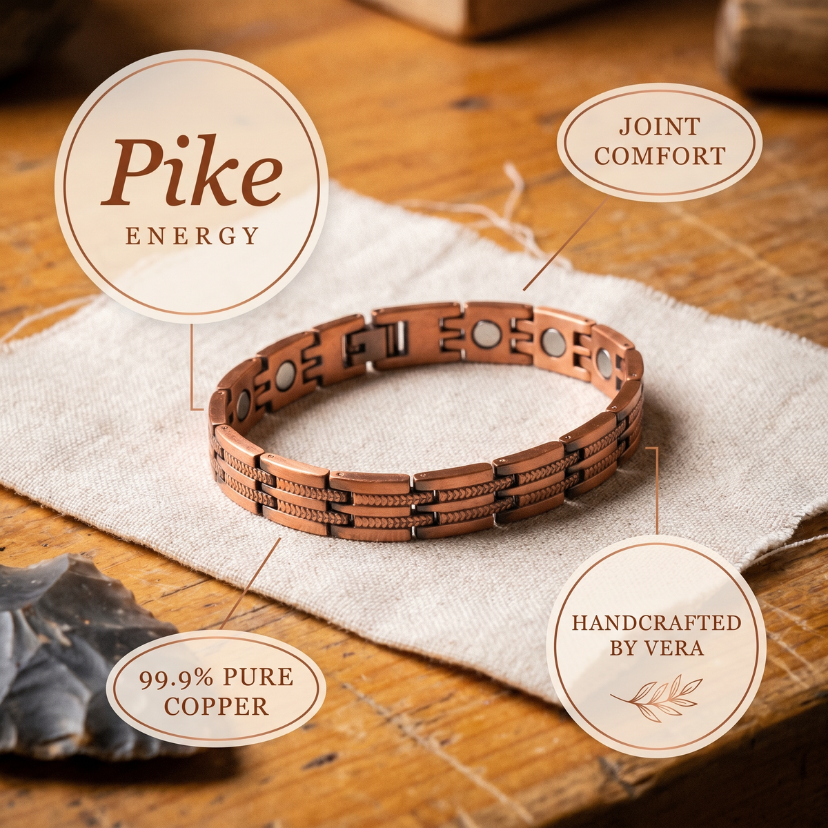 Harris' Pike Men's Copper Bracelet