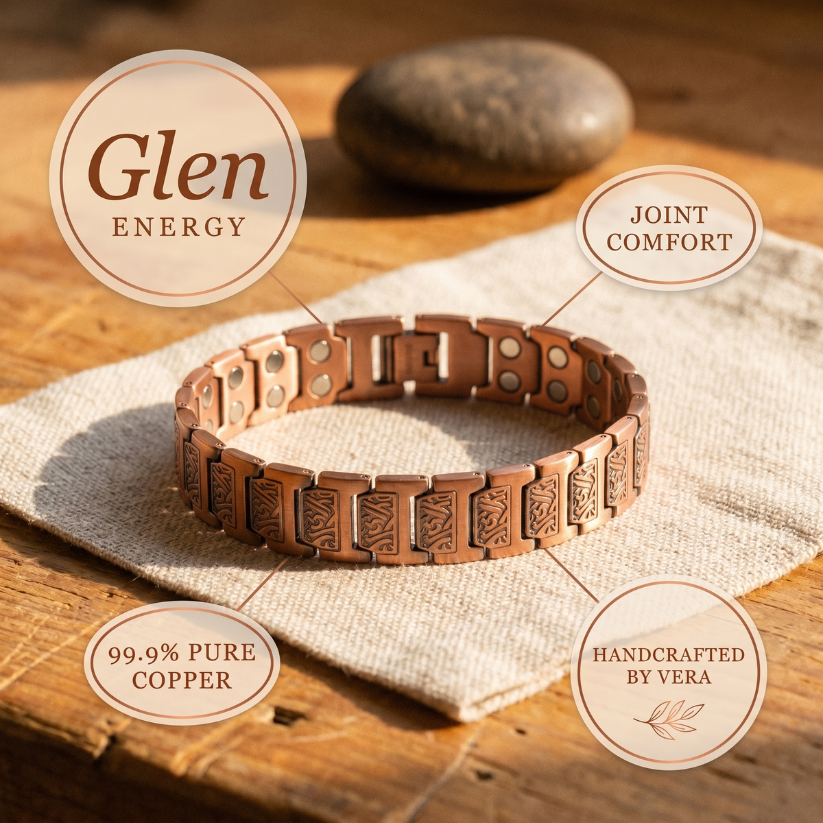 Harris' Glen Men's Copper Bracelet