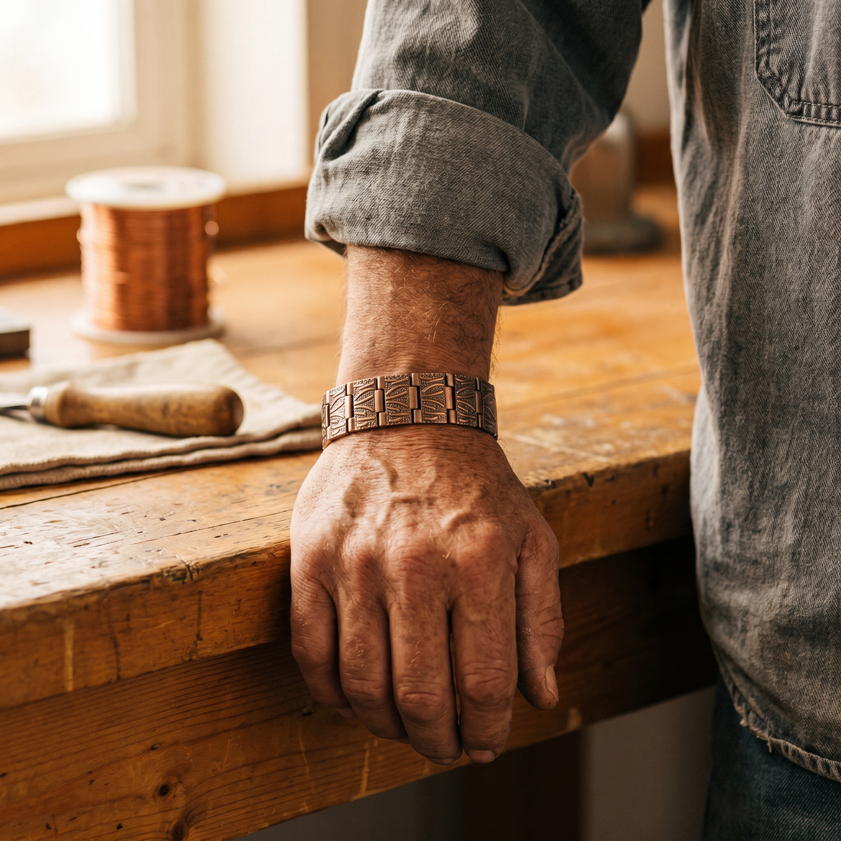 Harris' Grit Men's Copper Bracelet