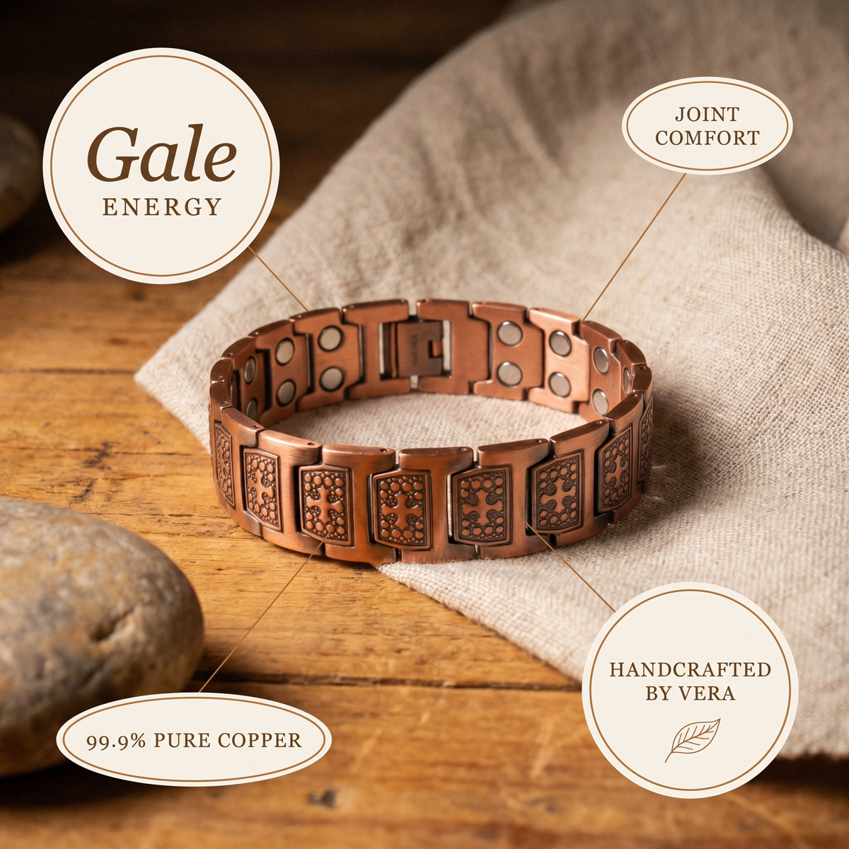 Harris' Gale Men's Copper Bracelet