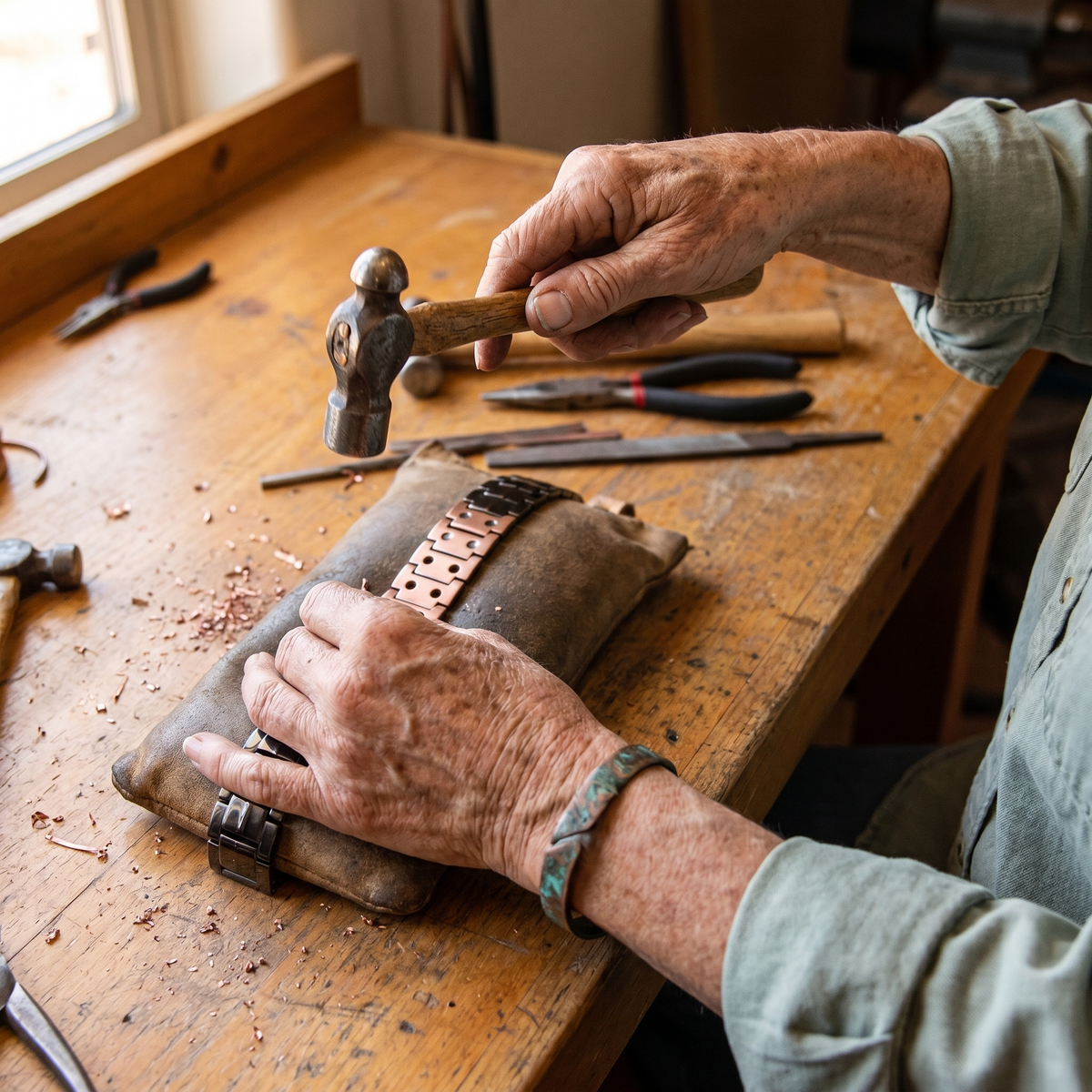 Harris' Ochre Men's  Copper Bracelet