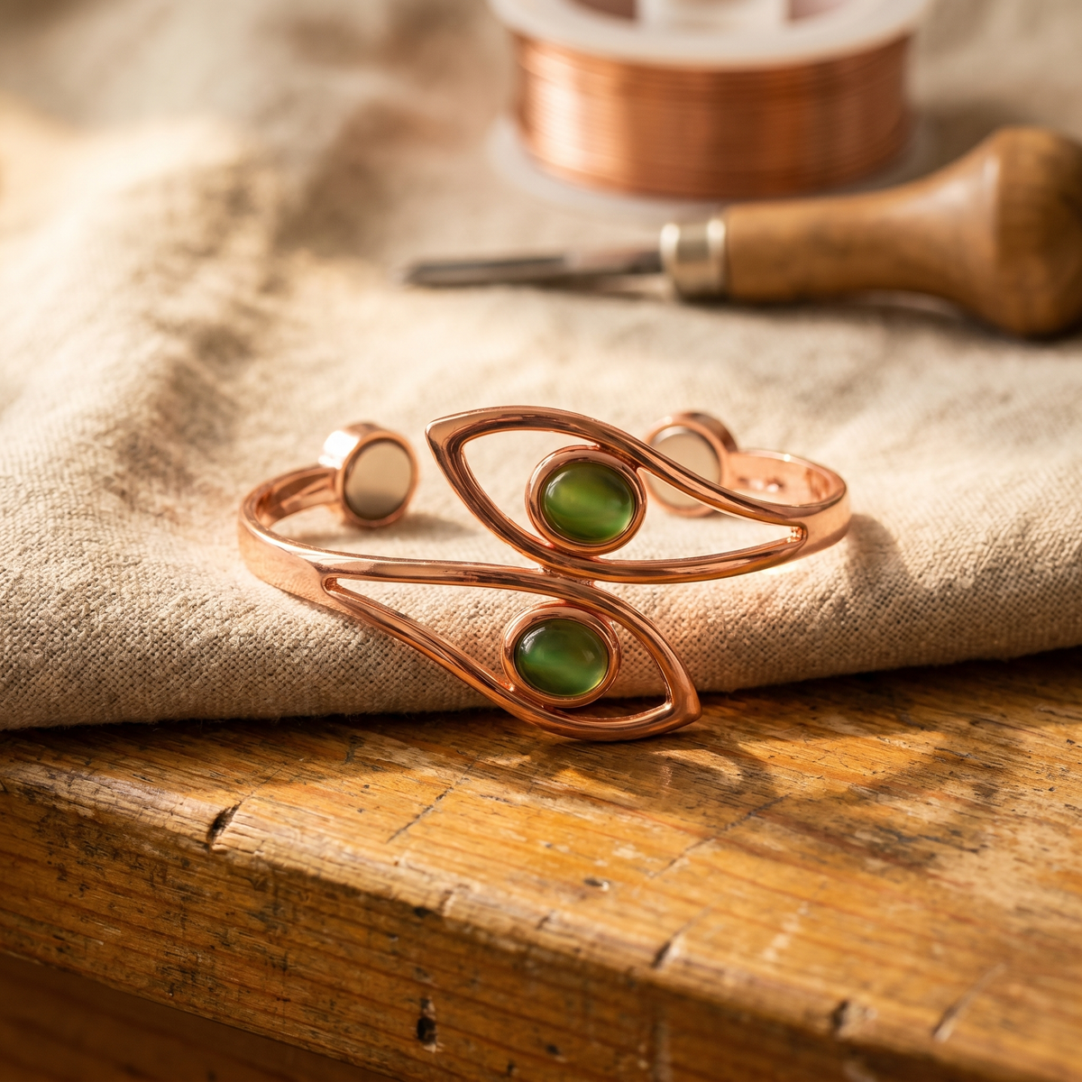 Harris' Opal Copper Bracelet