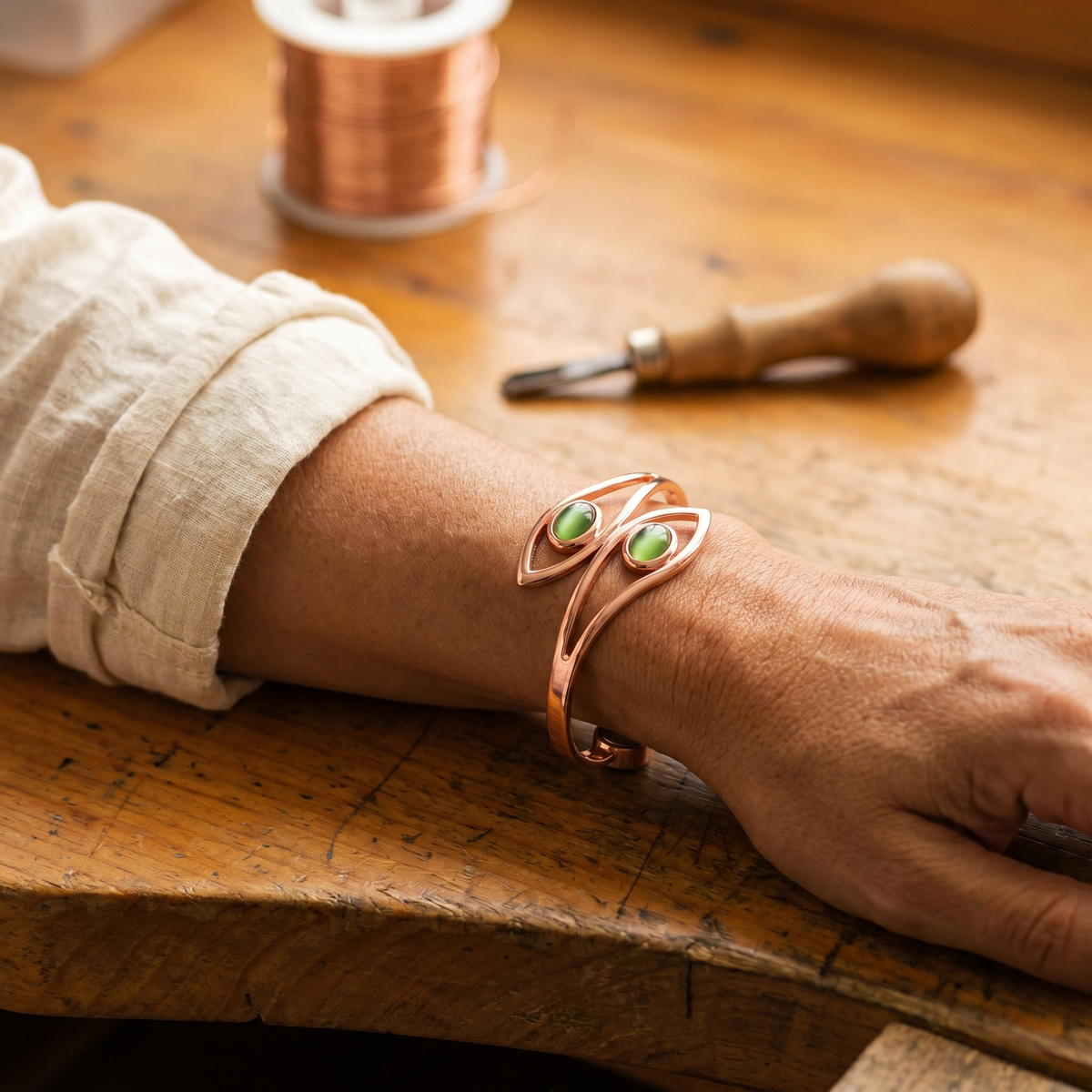 Harris' Opal Copper Bracelet