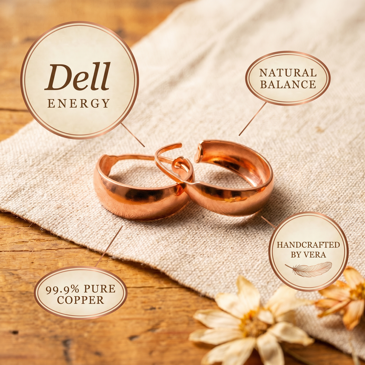 Harris' Dell Copper Earrings