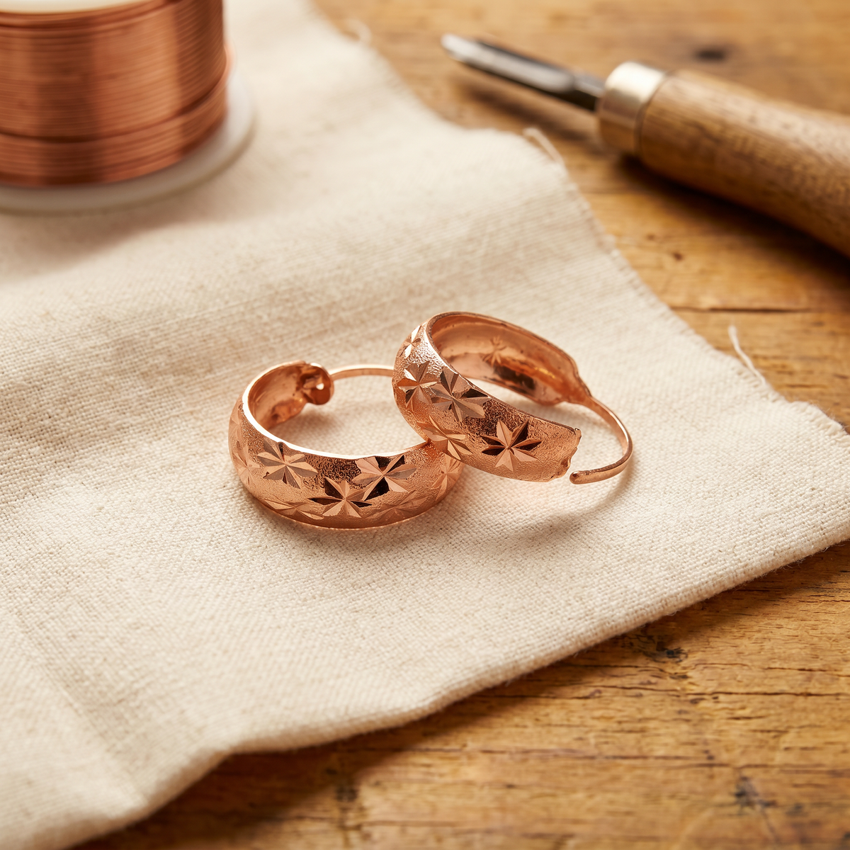 Harris' Dew Copper Earrings