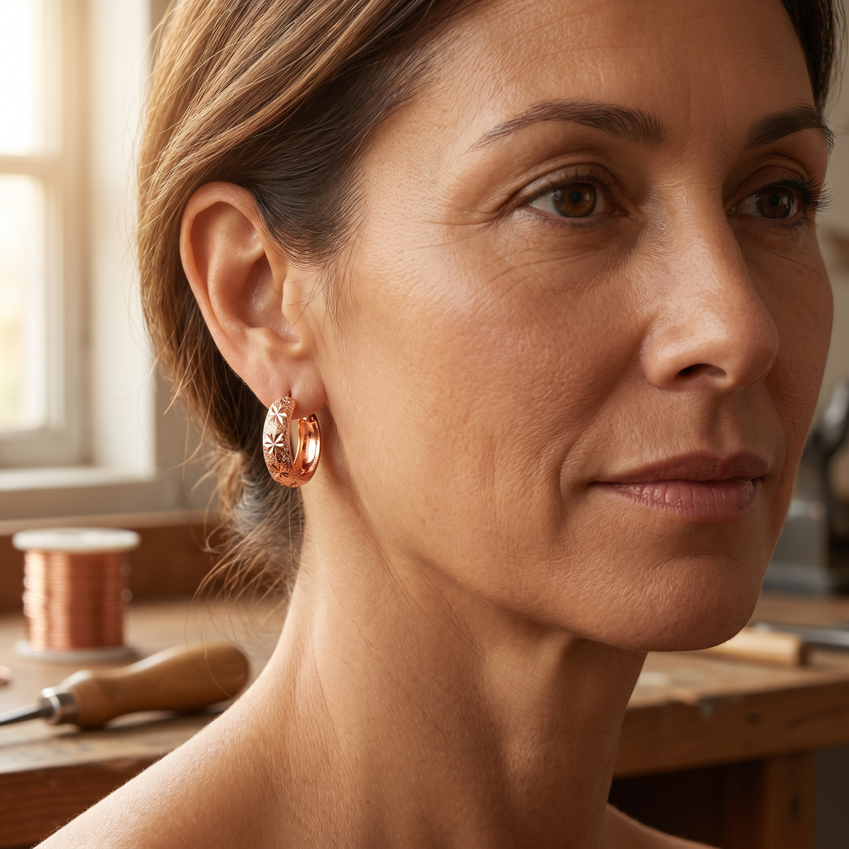 Harris' Dew Copper Earrings