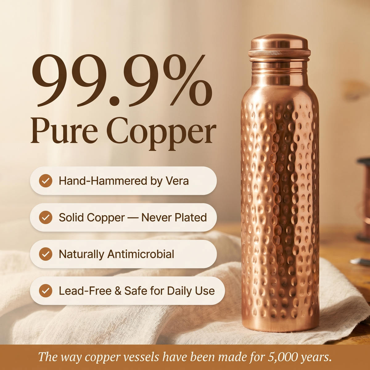Harris' Pure Copper Water Bottle