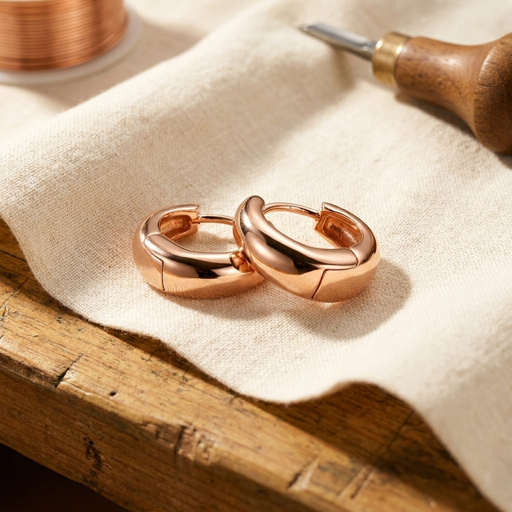 Harris' Linnet Copper Hoop Earrings