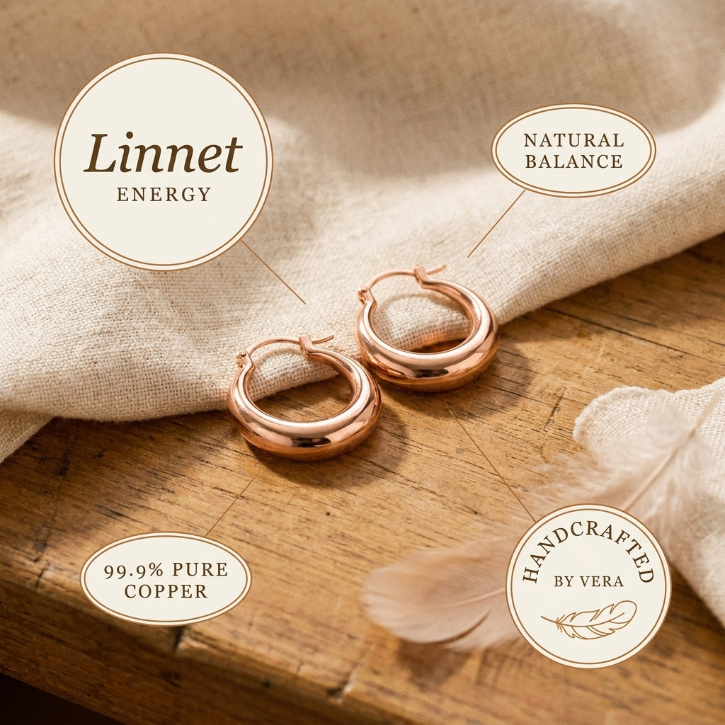 Harris' Linnet Copper Hoop Earrings