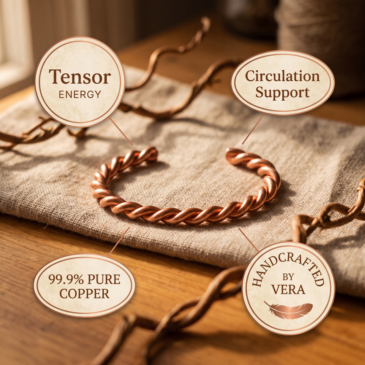 Harris' Tensor Copper Bracelet