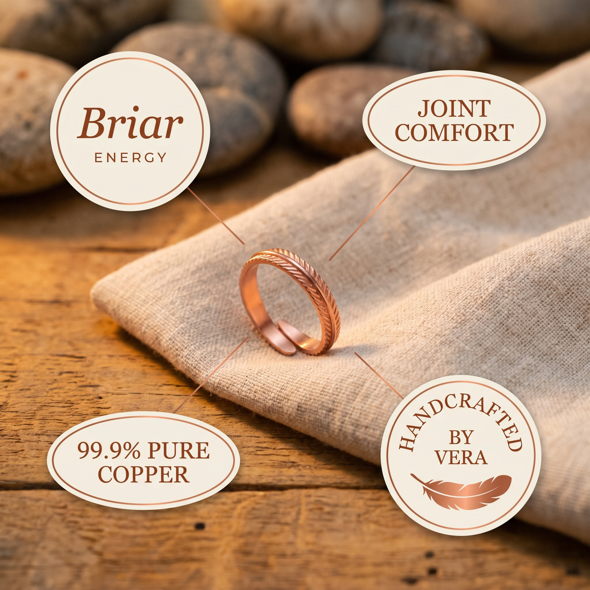 Harris' Root Copper Ring