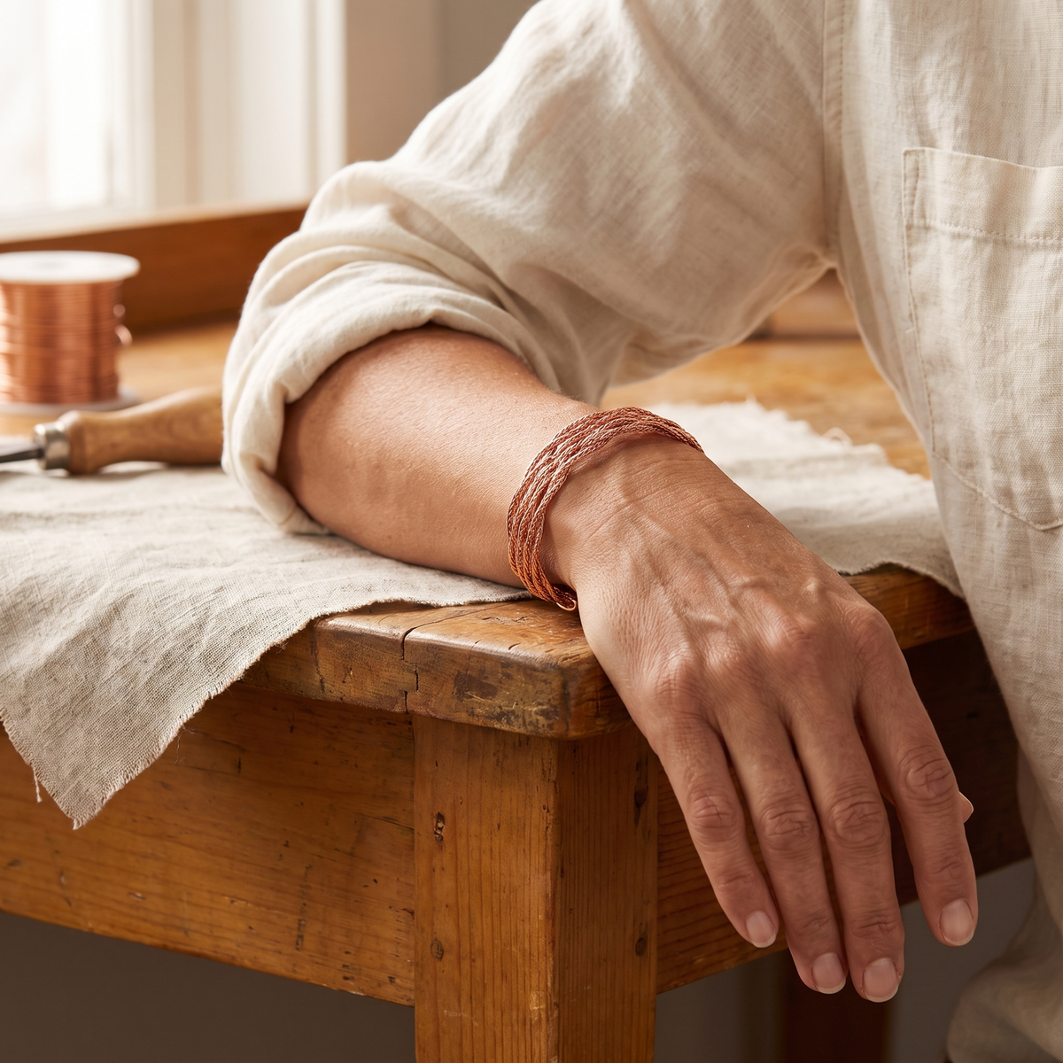 Harris' Elk Copper Bracelet