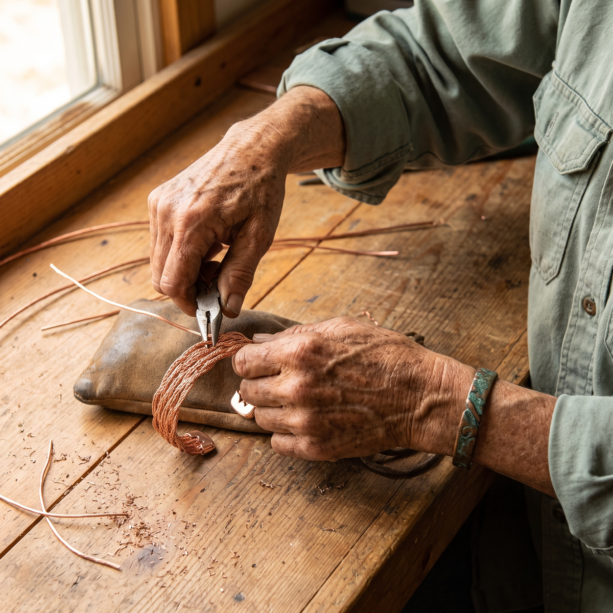 Harris' Elk Copper Bracelet