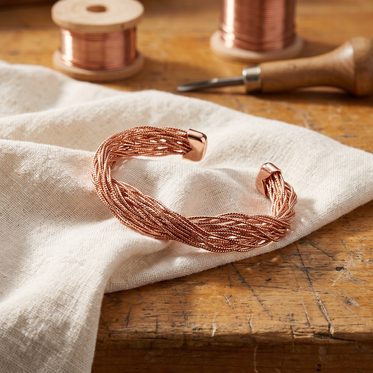 Harris' Finch Copper Bracelet