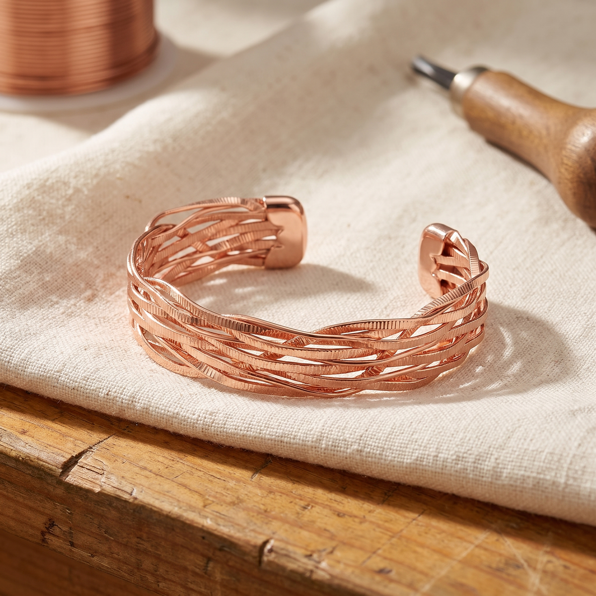 Harris' Wisp Copper Bracelet