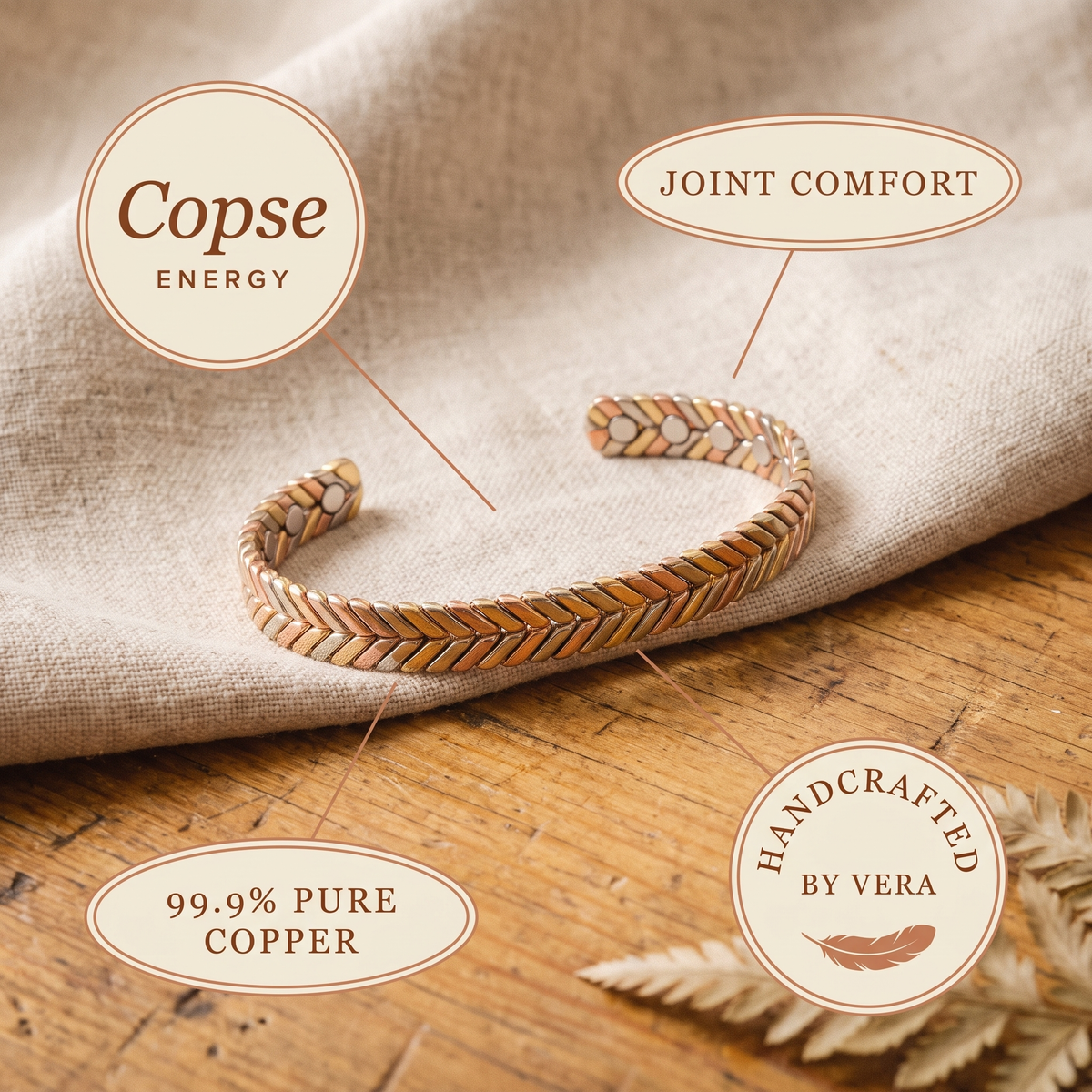 Harris' Copse Copper Bracelet