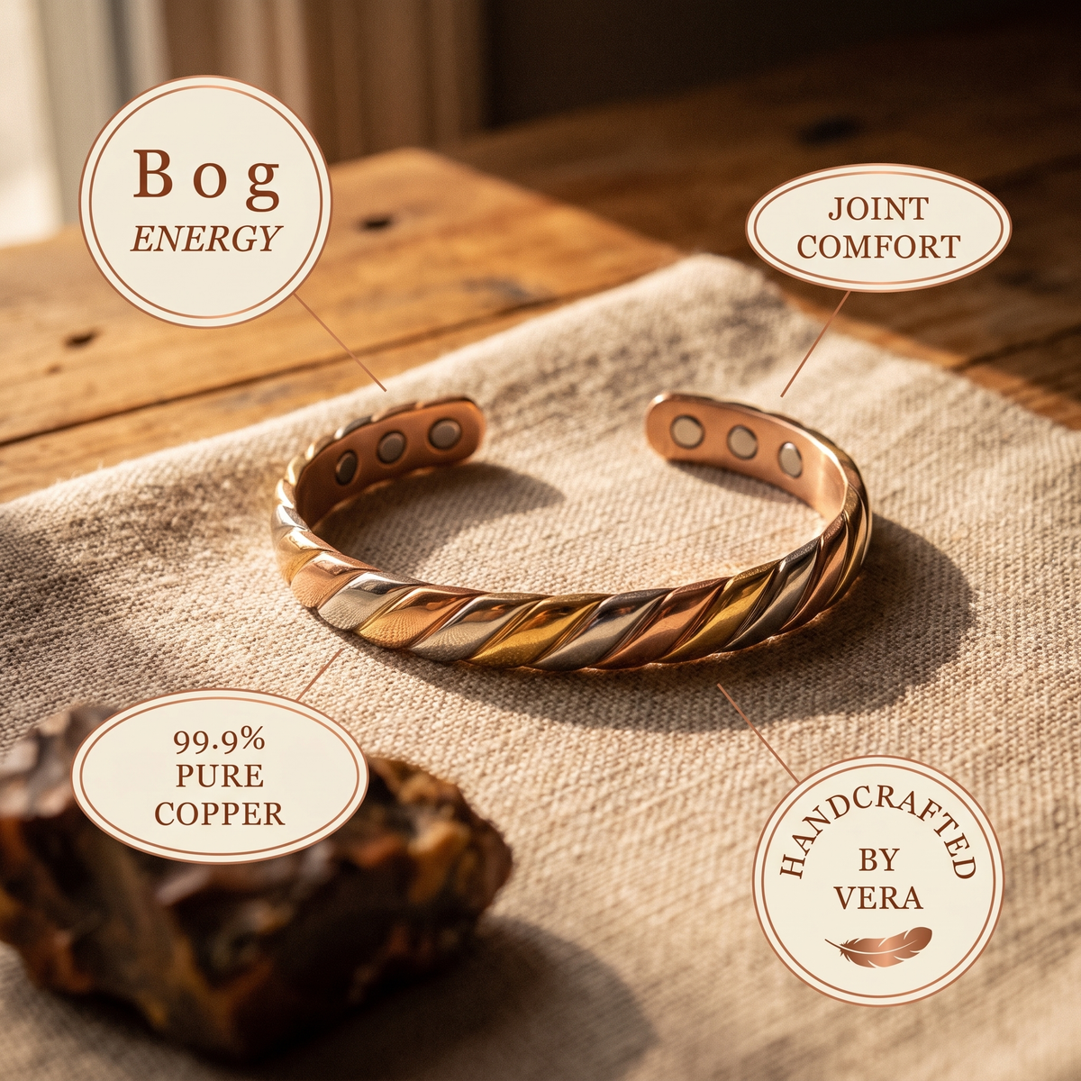 Harris' Bog Copper Bracelet