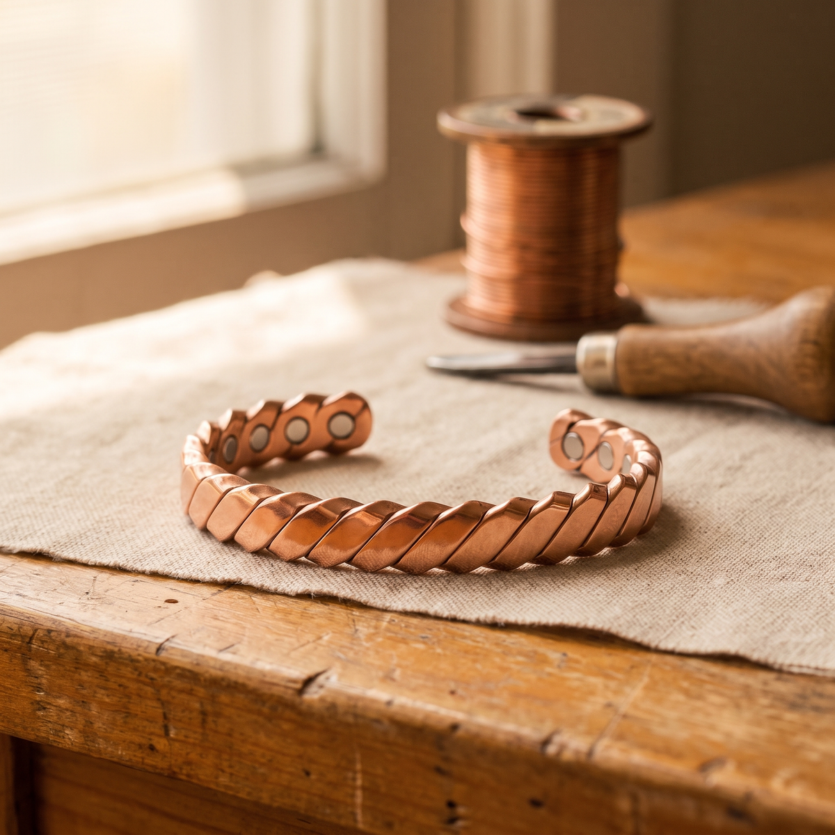 Harris' Moss Copper Bracelet