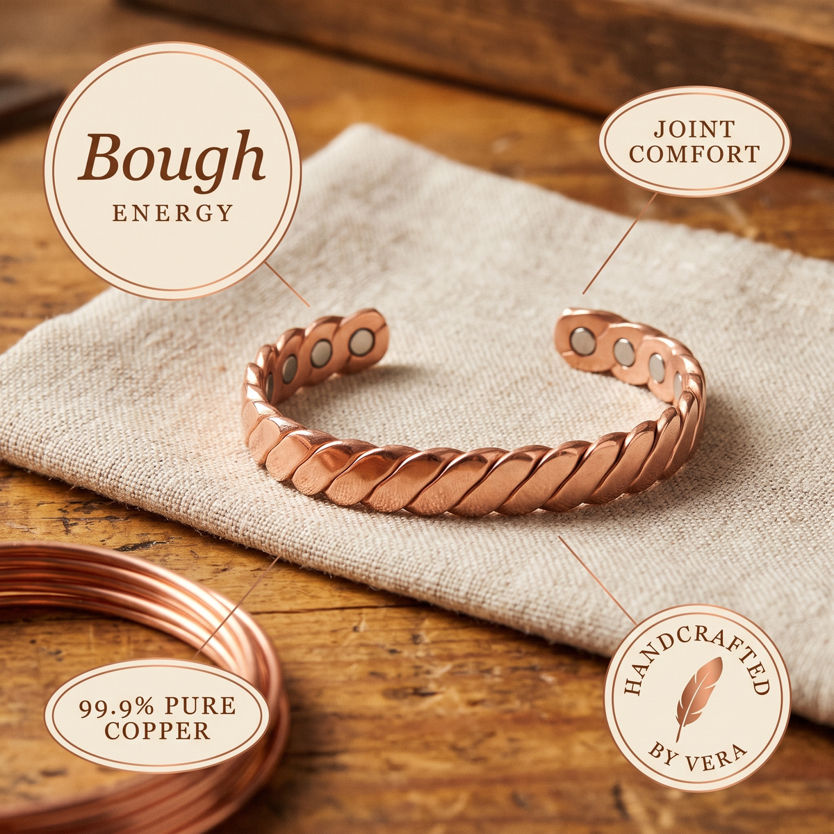 Harris' Bough Copper Bracelet