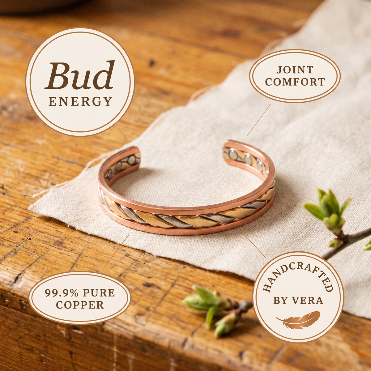 Harris' Bud Copper Bracelet