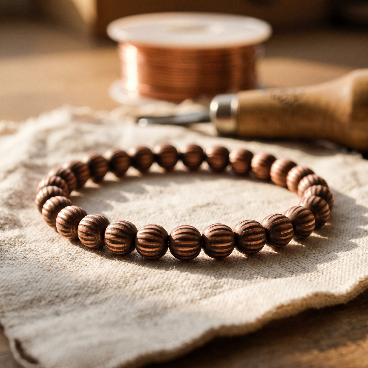 Harris' Bark Copper Bracelet