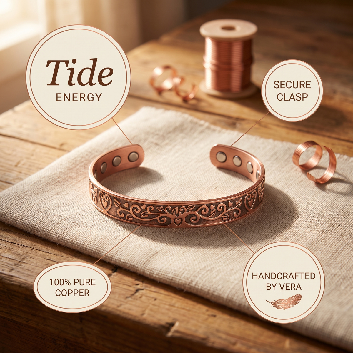Harris' Tide Copper Bracelet