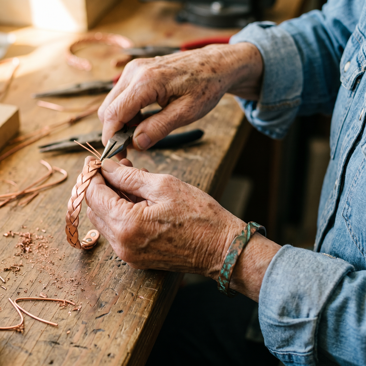 Harris' Reed Copper Bracelet