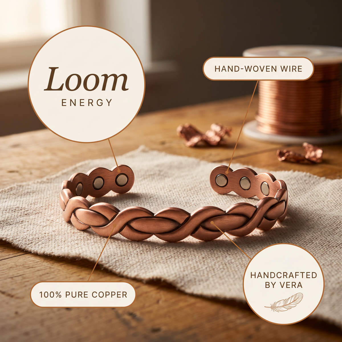 Harris' Loom Copper Bracelet