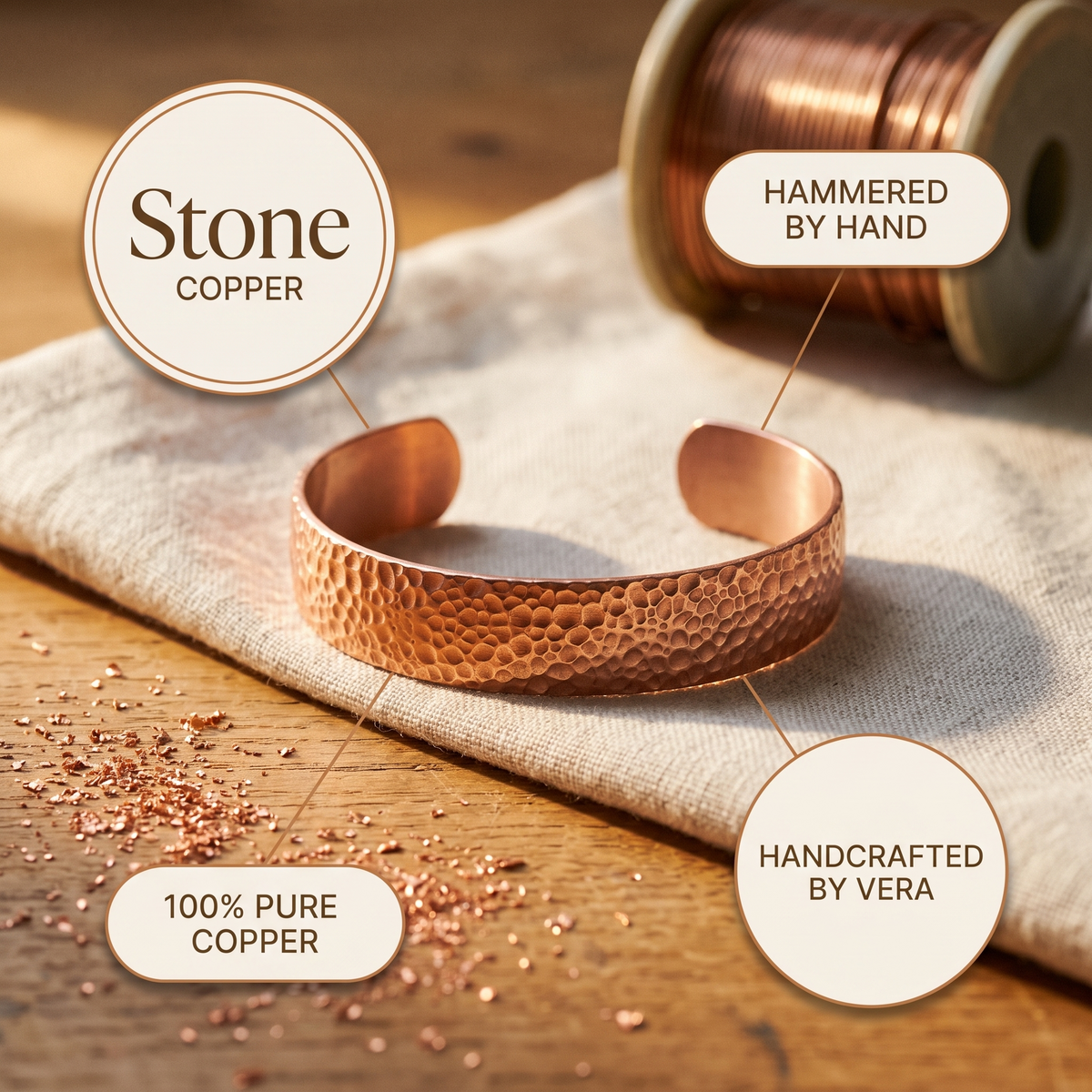 Harris' Moon Copper Bracelet