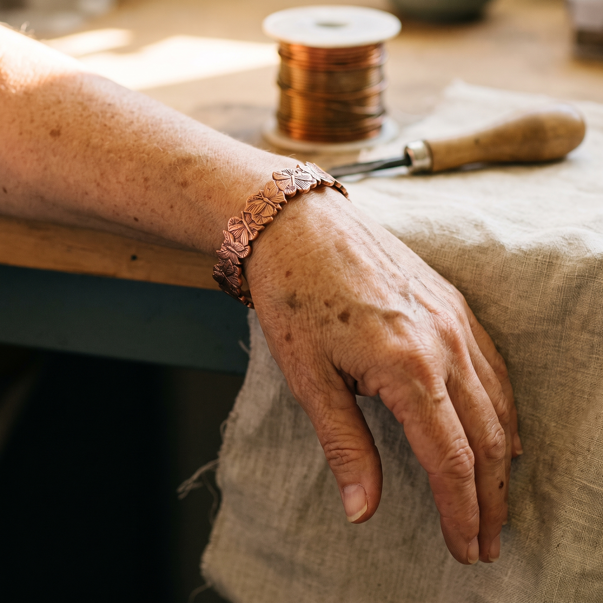 Harris' Sky Copper Bracelet