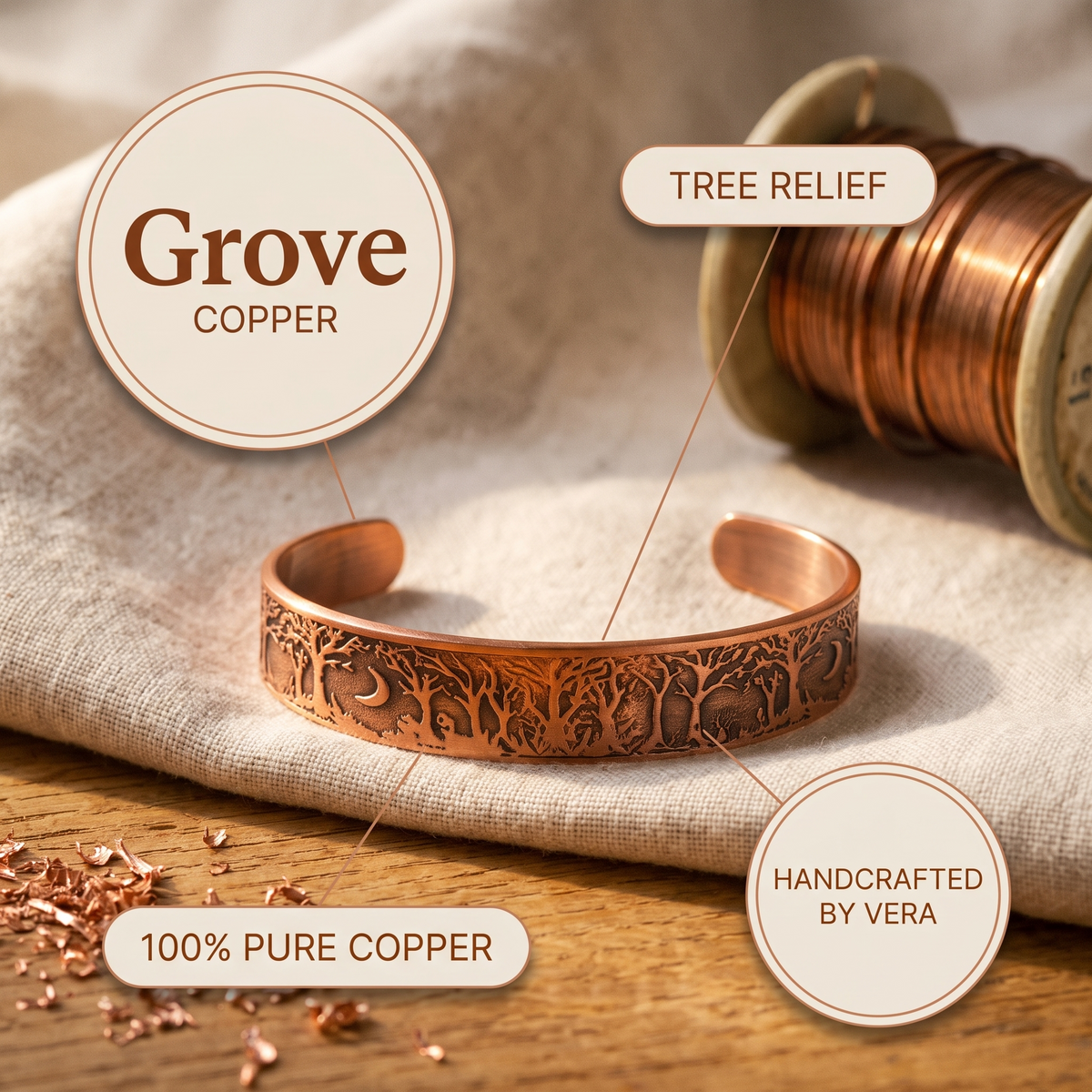 Harris' Grove Copper Bracelet